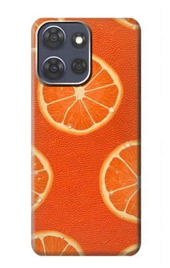 S3946 Seamless Orange Pattern Hülle Schutzhülle Taschen für Motorola Moto G Power (2025,2026)