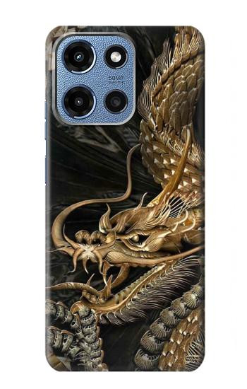 S0426 Gold Dragon Hülle Schutzhülle Taschen für Motorola Moto G 5G (2025)