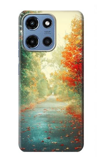 S0913 Road Through The Woods Hülle Schutzhülle Taschen für Motorola Moto G 5G (2025)