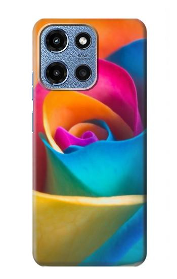 S1671 Rainbow Colorful Rose Hülle Schutzhülle Taschen für Motorola Moto G 5G (2025)