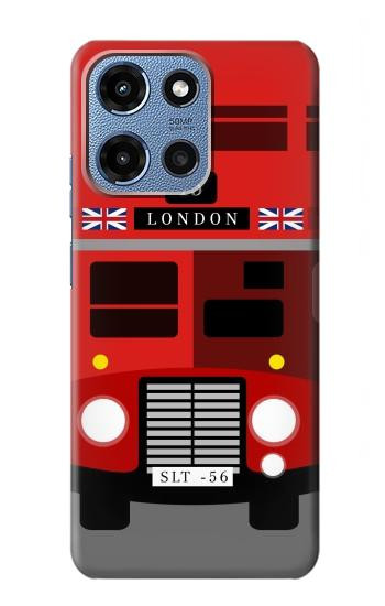 S2058 England British Double Decker Bus Hülle Schutzhülle Taschen für Motorola Moto G 5G (2025)