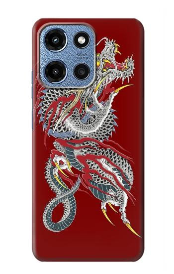 S2104 Yakuza Dragon Tattoo Hülle Schutzhülle Taschen für Motorola Moto G 5G (2025)