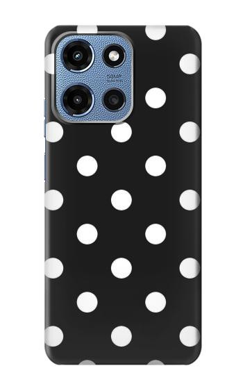 S2299 Black Polka Dots Hülle Schutzhülle Taschen für Motorola Moto G 5G (2025)
