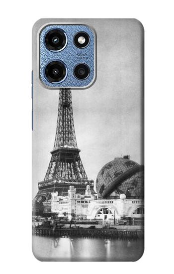 S2350 Old Paris Eiffel Tower Hülle Schutzhülle Taschen für Motorola Moto G 5G (2025)