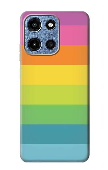 S2363 Rainbow Pattern Hülle Schutzhülle Taschen für Motorola Moto G 5G (2025)
