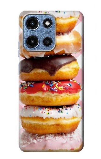 S2431 Fancy Sweet Donuts Hülle Schutzhülle Taschen für Motorola Moto G 5G (2025)