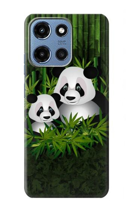 S2441 Panda Family Bamboo Forest Hülle Schutzhülle Taschen für Motorola Moto G 5G (2025)
