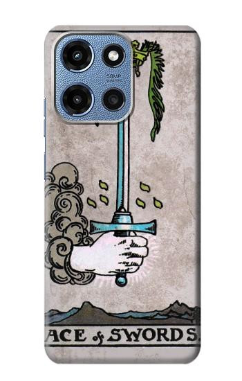 S2482 Tarot Card Ace of Swords Hülle Schutzhülle Taschen für Motorola Moto G 5G (2025)