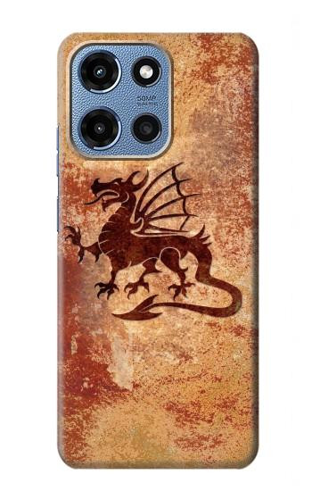 S2485 Dragon Metal Texture Graphic Printed Hülle Schutzhülle Taschen für Motorola Moto G 5G (2025)