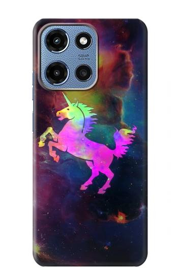 S2486 Rainbow Unicorn Nebula Space Hülle Schutzhülle Taschen für Motorola Moto G 5G (2025)