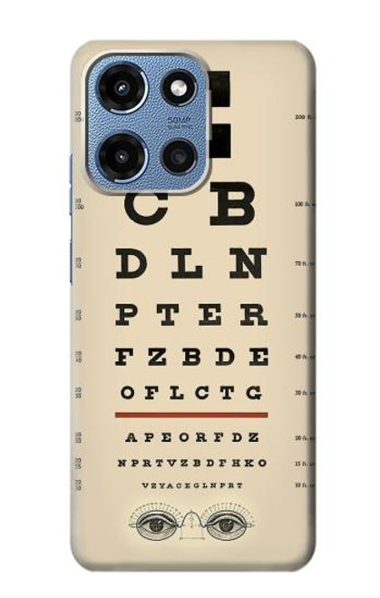 S2502 Eye Exam Chart Decorative Decoupage Poster Hülle Schutzhülle Taschen für Motorola Moto G 5G (2025)