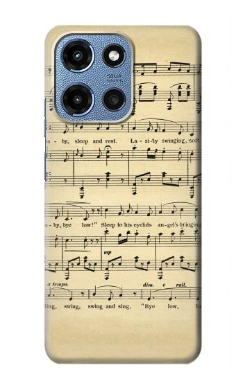 S2504 Vintage Music Sheet Hülle Schutzhülle Taschen für Motorola Moto G 5G (2025)