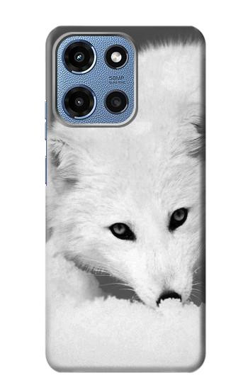 S2569 White Arctic Fox Hülle Schutzhülle Taschen für Motorola Moto G 5G (2025)