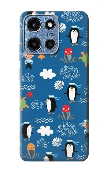 S2572 Marine Penguin Pattern Hülle Schutzhülle Taschen für Motorola Moto G 5G (2025)