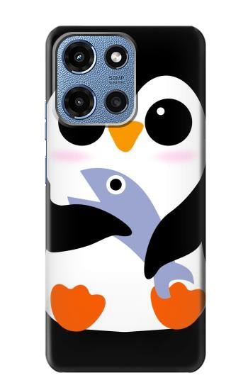 S2631 Cute Baby Penguin Hülle Schutzhülle Taschen für Motorola Moto G 5G (2025)