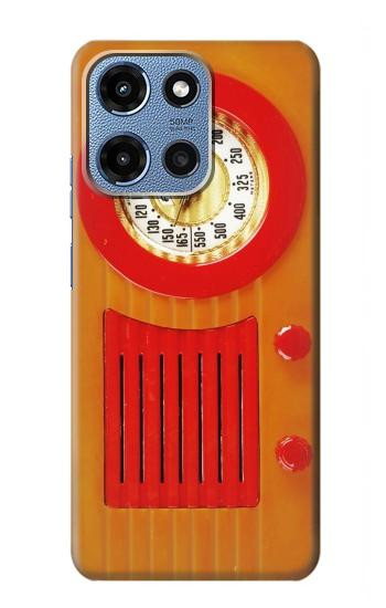 S2780 Vintage Orange Bakelite Radio Hülle Schutzhülle Taschen für Motorola Moto G 5G (2025)