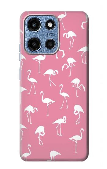 S2858 Pink Flamingo Pattern Hülle Schutzhülle Taschen für Motorola Moto G 5G (2025)