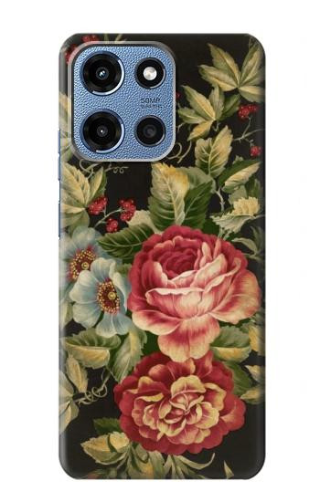 S3013 Vintage Antique Roses Hülle Schutzhülle Taschen für Motorola Moto G 5G (2025)