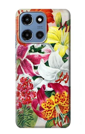S3205 Retro Art Flowers Hülle Schutzhülle Taschen für Motorola Moto G 5G (2025)