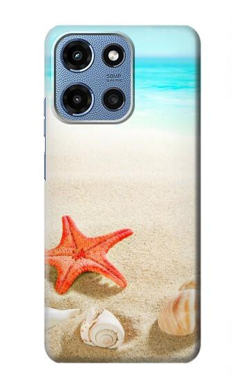 S3212 Sea Shells Starfish Beach Hülle Schutzhülle Taschen für Motorola Moto G 5G (2025)