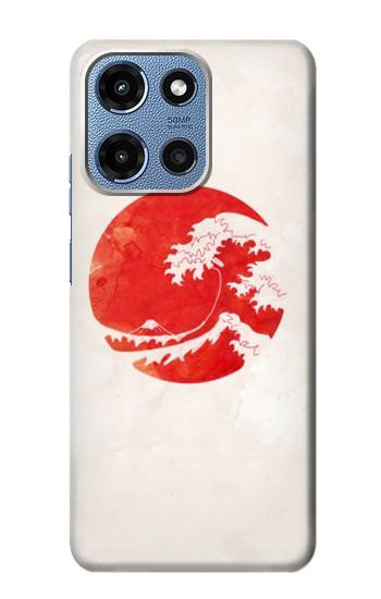 S3237 Waves Japan Flag Hülle Schutzhülle Taschen für Motorola Moto G 5G (2025)