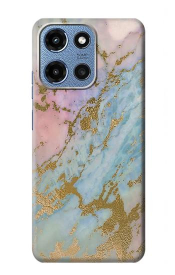S3717 Rose Gold Blue Pastel Marble Graphic Printed Hülle Schutzhülle Taschen für Motorola Moto G 5G (2025)