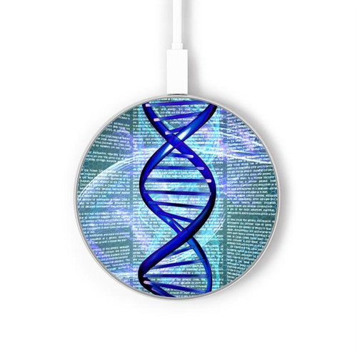 S0632 DNA Kabelloses Ladegerät Pad 15W Typ-C iPhone Android LED Licht Ladestation