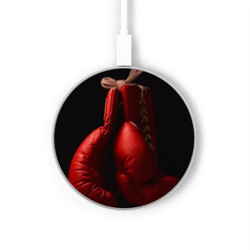 S1253 Boxing Glove Kabelloses Ladegerät Pad 15W Typ-C iPhone Android LED Licht Ladestation