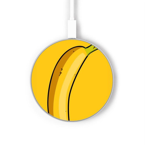 S2294 Banana Kabelloses Ladegerät Pad 15W Typ-C iPhone Android LED Licht Ladestation