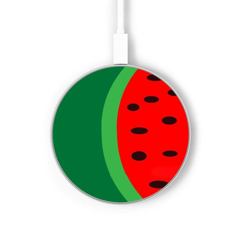 S2383 Watermelon Kabelloses Ladegerät Pad 15W Typ-C iPhone Android LED Licht Ladestation