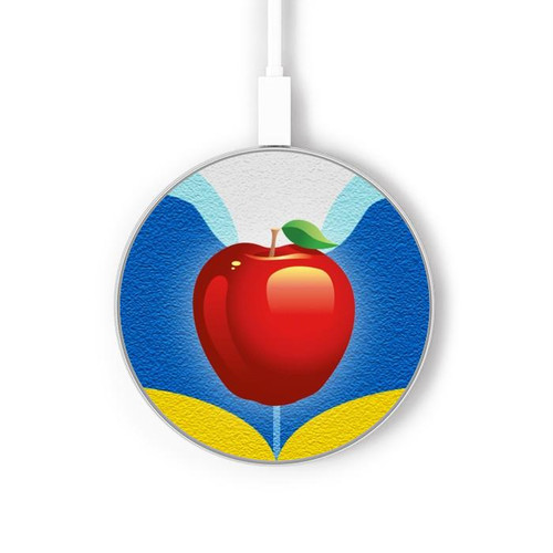 S2687 Snow White Poisoned Apple Kabelloses Ladegerät Pad 15W Typ-C iPhone Android LED Licht Ladestation
