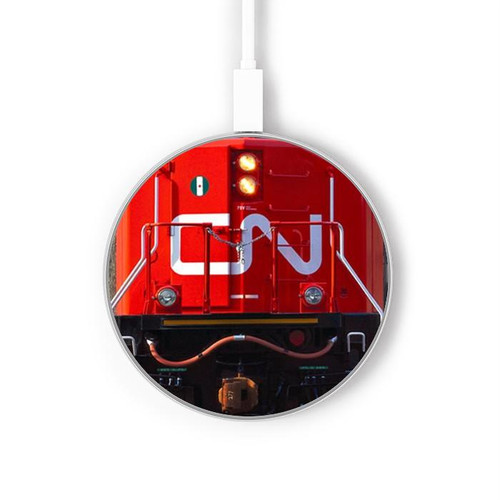 S2774 Train Canadian National Railway Kabelloses Ladegerät Pad 15W Typ-C iPhone Android LED Licht Ladestation
