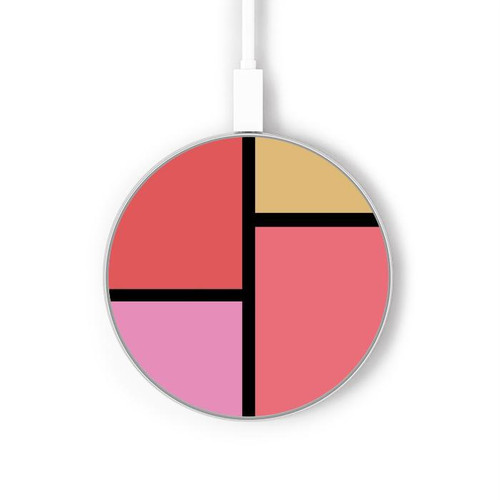 S2795 Cheek Palette Color Kabelloses Ladegerät Pad 15W Typ-C iPhone Android LED Licht Ladestation