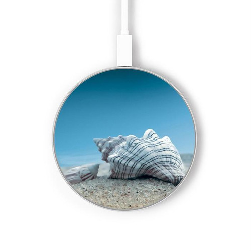 S3213 Sea Shells Under the Sea Kabelloses Ladegerät Pad 15W Typ-C iPhone Android LED Licht Ladestation