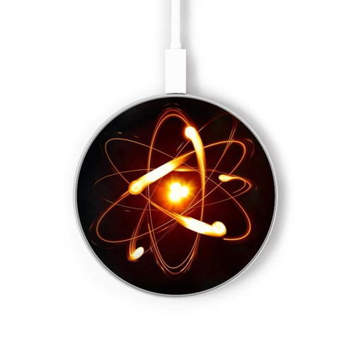 S3547 Quantum Atom Kabelloses Ladegerät Pad 15W Typ-C iPhone Android LED Licht Ladestation