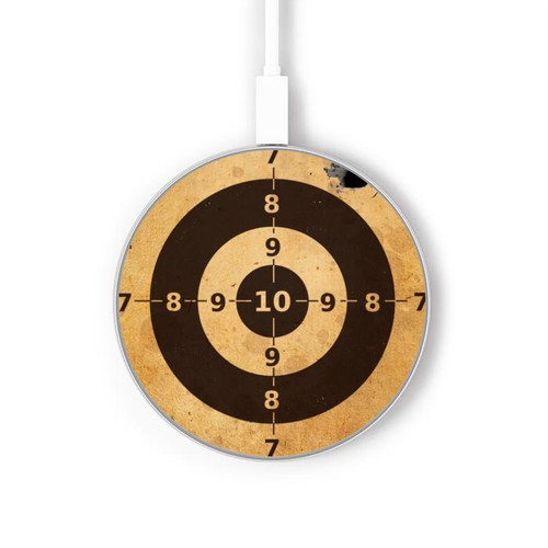 S3894 Paper Gun Shooting Target Kabelloses Ladegerät Pad 15W Typ-C iPhone Android LED Licht Ladestation