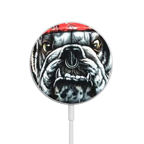 S0100 Bulldog American Football Magnetisches kabelloses Ladepad mit MagSafe 15W für iPhone 16 15 14 13 12