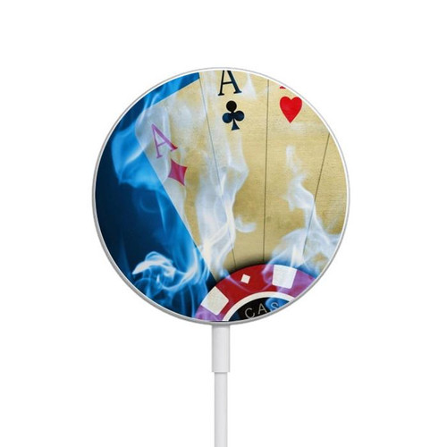 S0348 Casino Magnetisches kabelloses Ladepad mit MagSafe 15W für iPhone 16 15 14 13 12