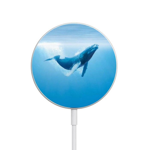 S0843 Blue Whale Magnetisches kabelloses Ladepad mit MagSafe 15W für iPhone 16 15 14 13 12