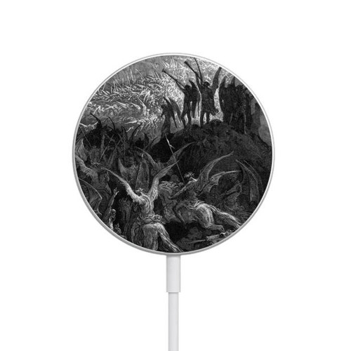 S1026 Gustave Dore Paradise Lost Magnetisches kabelloses Ladepad mit MagSafe 15W für iPhone 16 15 14 13 12