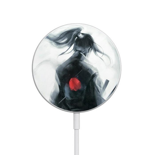 S1339 Japan Samurai Bushido Magnetisches kabelloses Ladepad mit MagSafe 15W für iPhone 16 15 14 13 12