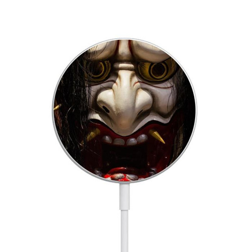S2112 Hannya Demon Mask Magnetisches kabelloses Ladepad mit MagSafe 15W für iPhone 16 15 14 13 12