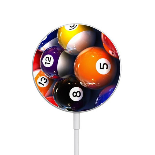 S2238 Billiard Pool Ball Magnetisches kabelloses Ladepad mit MagSafe 15W für iPhone 16 15 14 13 12