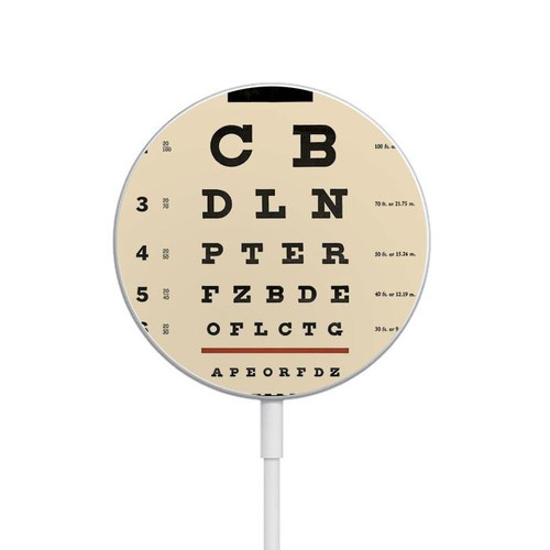 S2502 Eye Exam Chart Decorative Decoupage Poster Magnetisches kabelloses Ladepad mit MagSafe 15W für iPhone 16 15 14 13 12