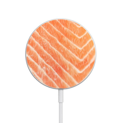 S2700 Salmon Fish Graphic Magnetisches kabelloses Ladepad mit MagSafe 15W für iPhone 16 15 14 13 12