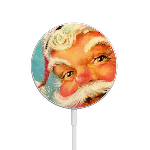 S2840 Christmas Vintage Santa Magnetisches kabelloses Ladepad mit MagSafe 15W für iPhone 16 15 14 13 12