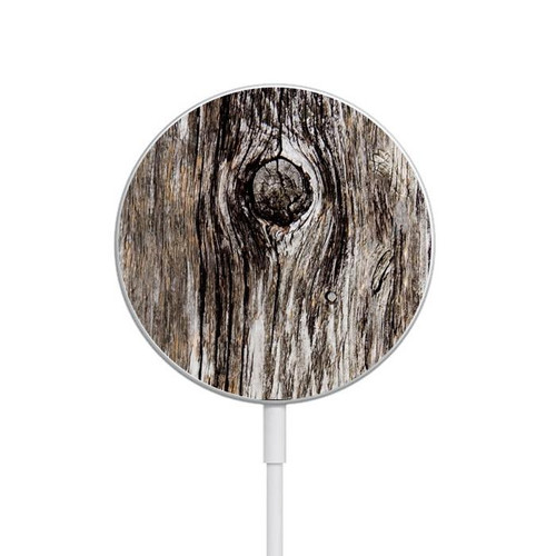 S2844 Old Wood Bark Graphic Magnetisches kabelloses Ladepad mit MagSafe 15W für iPhone 16 15 14 13 12