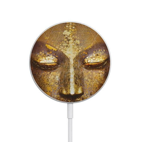 S3189 Magical Yantra Buddha Face Magnetisches kabelloses Ladepad mit MagSafe 15W für iPhone 16 15 14 13 12