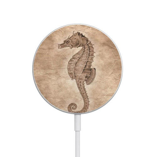 S3214 Seahorse Skeleton Fossil Magnetisches kabelloses Ladepad mit MagSafe 15W für iPhone 16 15 14 13 12