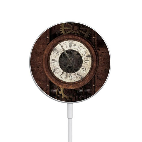 S3221 Steampunk Clock Gears Magnetisches kabelloses Ladepad mit MagSafe 15W für iPhone 16 15 14 13 12